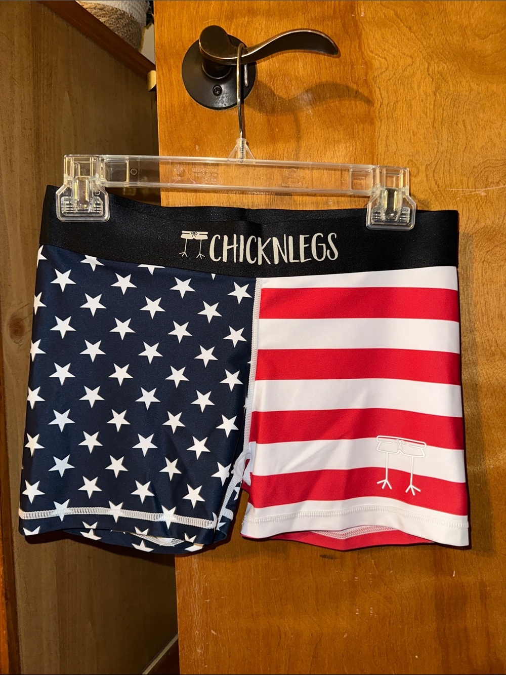 ChicknLegs Women's Americana Athletic Shorts - Stars & Stripes
